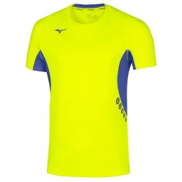 Mizuno T-Shirt Premium JPN Tee Uomo Giallo Fluo/Royal